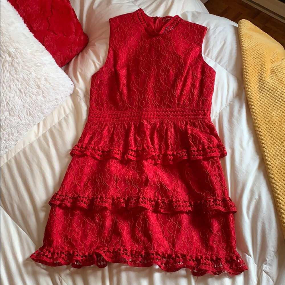 Red cocktail dress